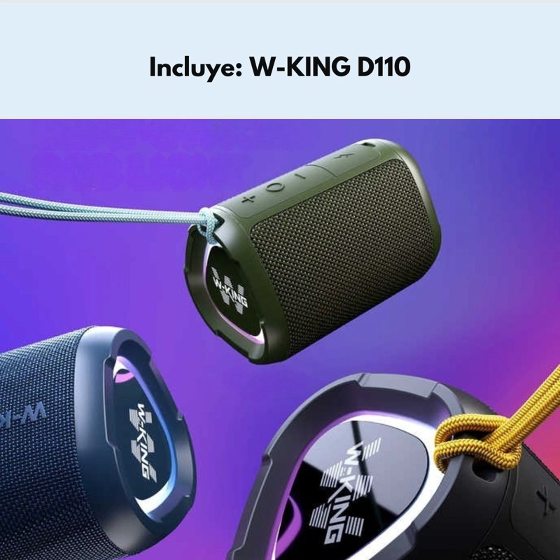 PARLANTE BLUETOOTH OUTDOOR IPX7 MINIBOOMBOX 15W W‑KING D110 - 9