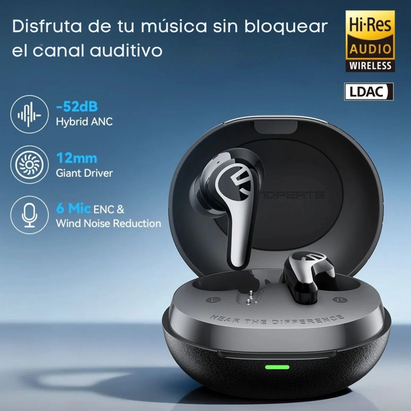 AUDIFONOS BLUETOOTH HI-RES TWS ANC SOUNDPEATS C30 - 2