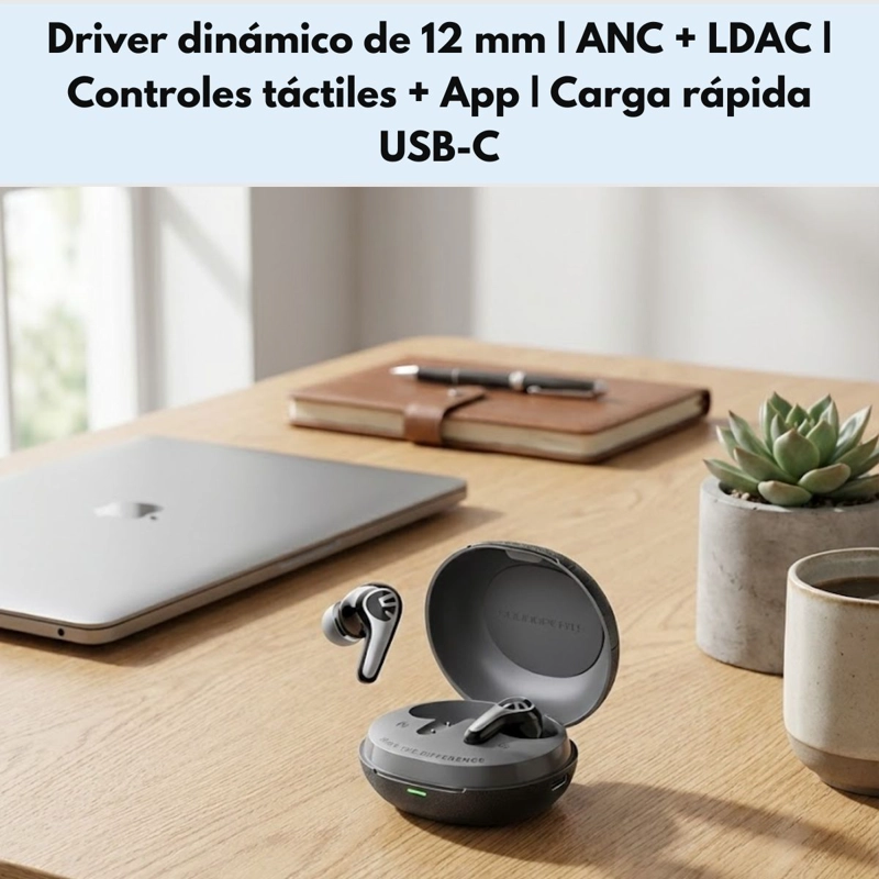 AUDIFONOS BLUETOOTH HI-RES TWS ANC SOUNDPEATS C30 - 7