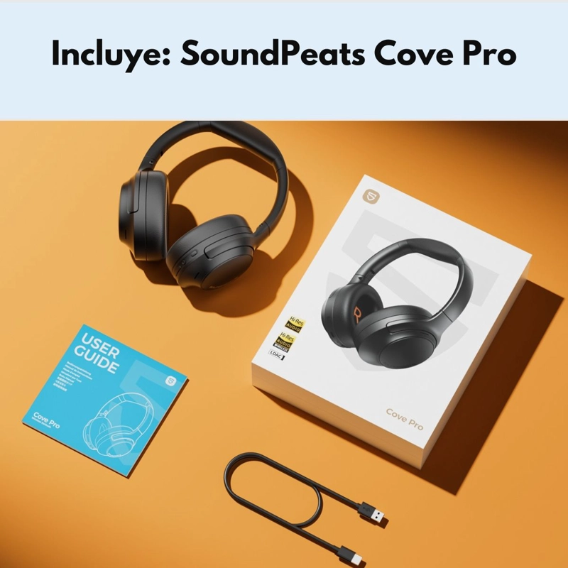 AUDIFONOS BLUETOOTH 95HRS ANC HIRES SOUNDPEATS COVE PRO - 9