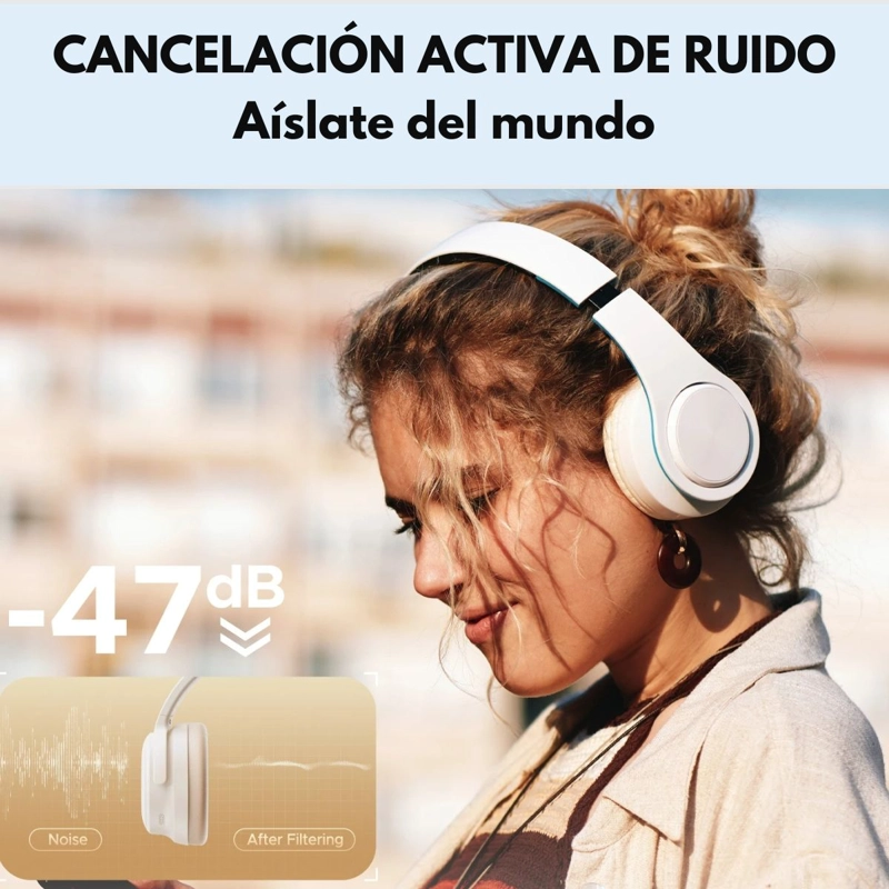 AUDIFONOS BLUETOOTH 151HRS ANC HIRES SOUNDPEATS SPACE PRO - 3
