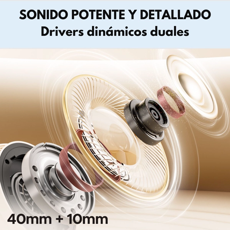 AUDIFONOS BLUETOOTH 151HRS ANC HIRES SOUNDPEATS SPACE PRO - 4