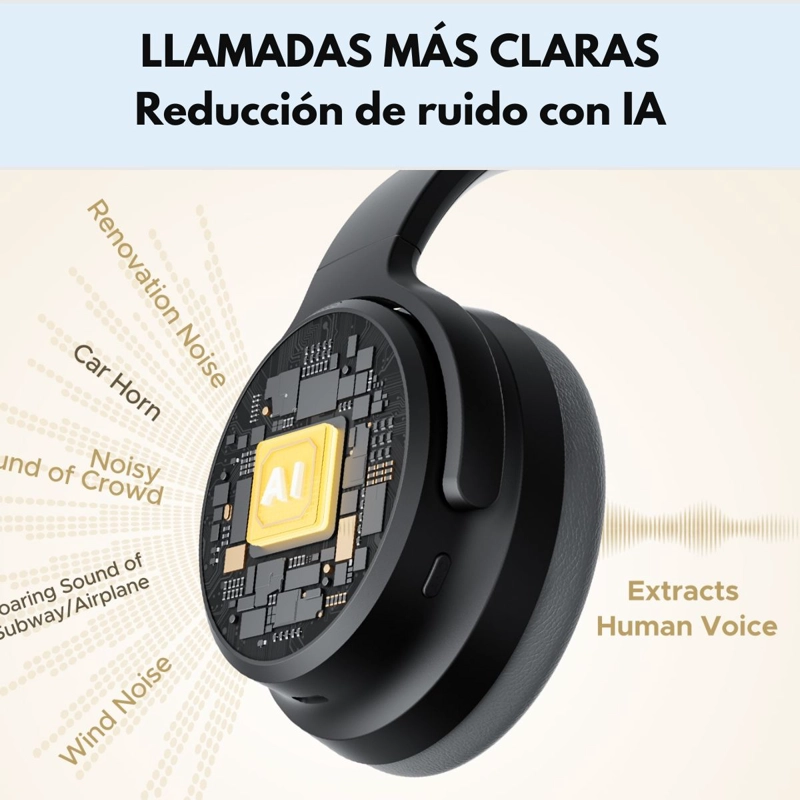 AUDIFONOS BLUETOOTH 151HRS ANC HIRES SOUNDPEATS SPACE PRO - 5