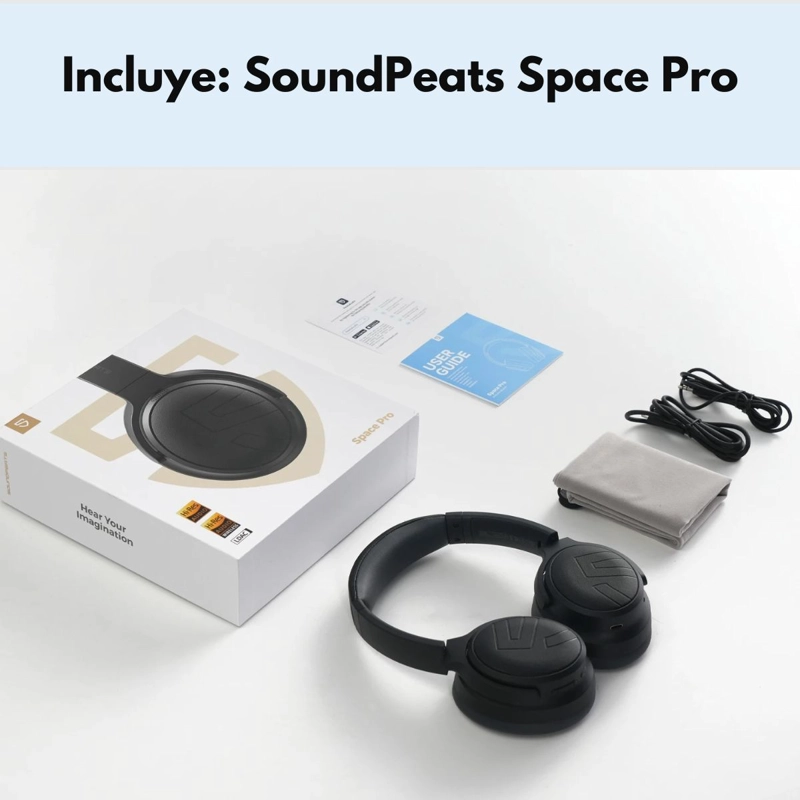 AUDIFONOS BLUETOOTH 151HRS ANC HIRES SOUNDPEATS SPACE PRO - 9