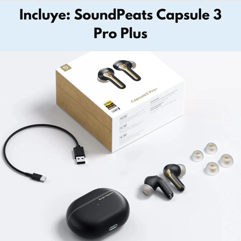 AUDIFONOS BLUETOOTH ANC HIRES SOUNDPEATS CAPSULE 3 PRO PLUS - 9