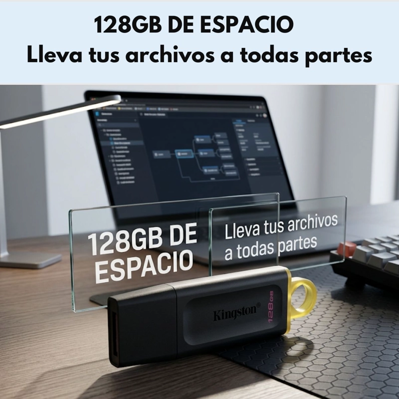 PENDRIVE KINGSTON DATATRAVELER EXODIA DTX/128 128GB 3.2 GEN - 2