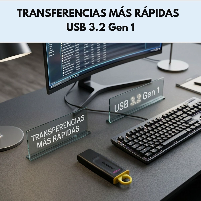 PENDRIVE KINGSTON DATATRAVELER EXODIA DTX/128 128GB 3.2 GEN - 3