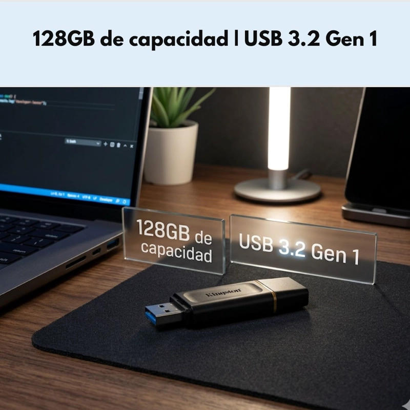 PENDRIVE KINGSTON DATATRAVELER EXODIA DTX/128 128GB 3.2 GEN - 7