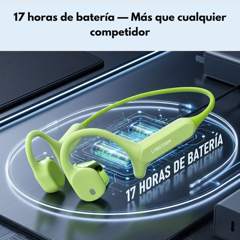 AUDIFONOS OPEN EAR DEPORTIVOS IP67 APP LANGSDOM AIRWAVE MAX - 4