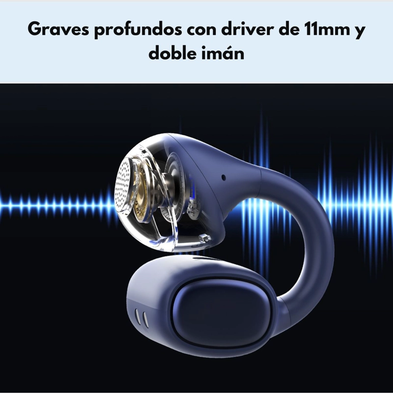 AUDIFONOS DEPORTIVOS OPEN EAR APP EQ LANGSDOM AIRSOUL MIX2 - 5