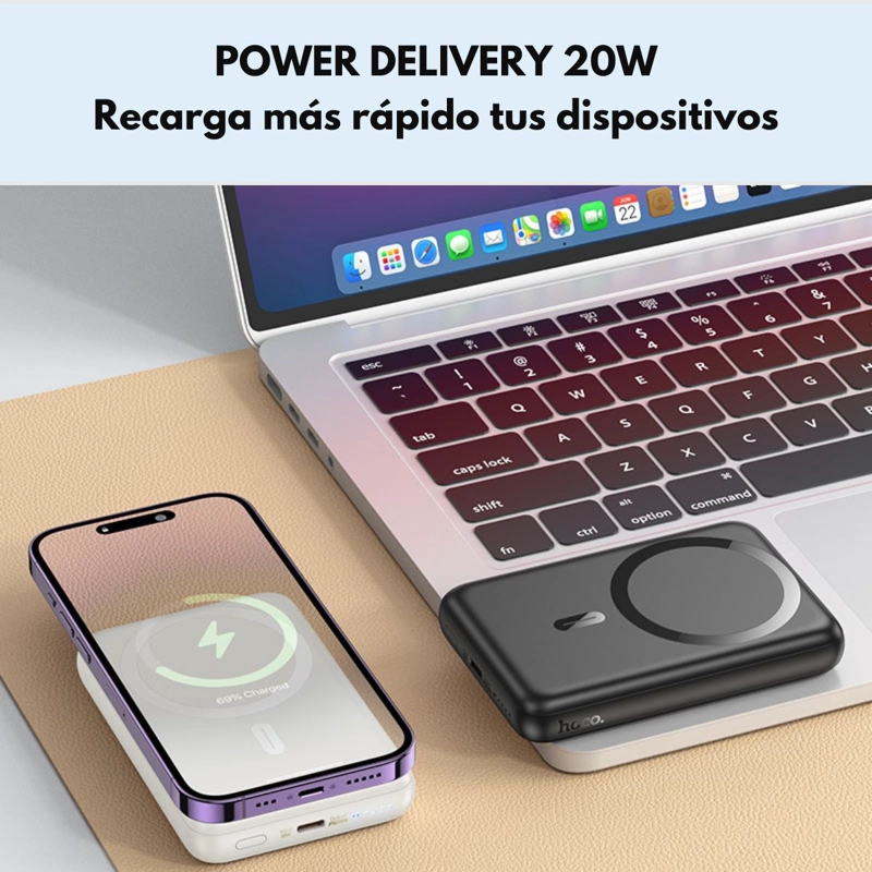 BATERIA PORTATIL POWERBANK HOCO J141 MAG - 4