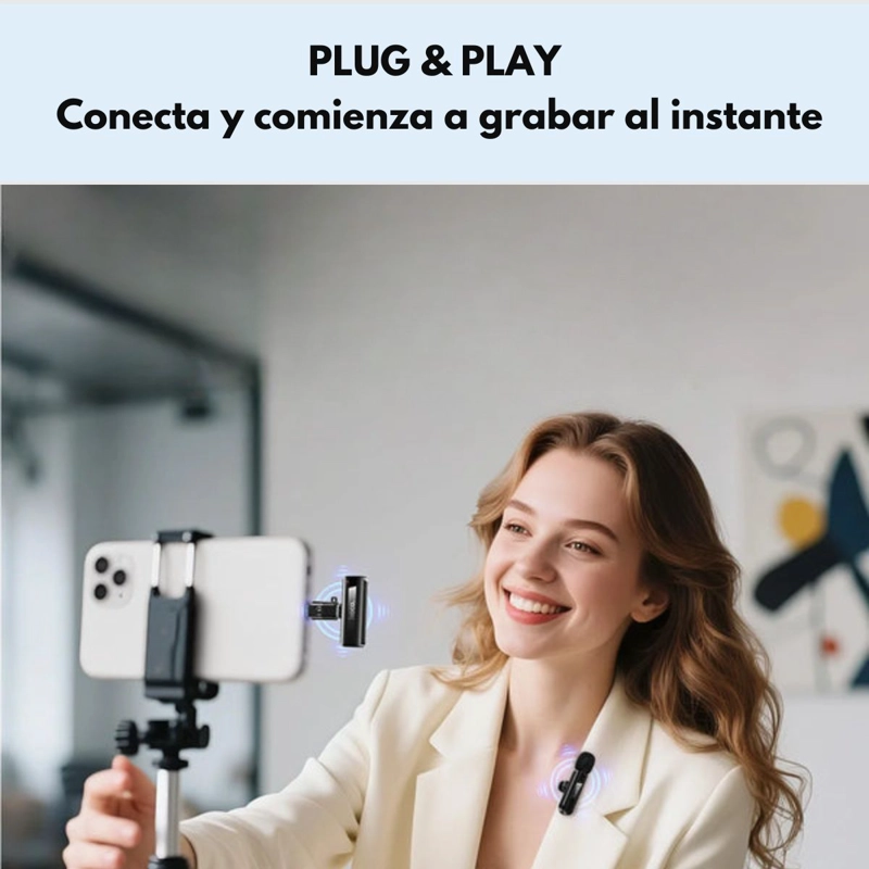 MICROFONO LAVALIER INALAMBRICO DUAL HOCO - 4