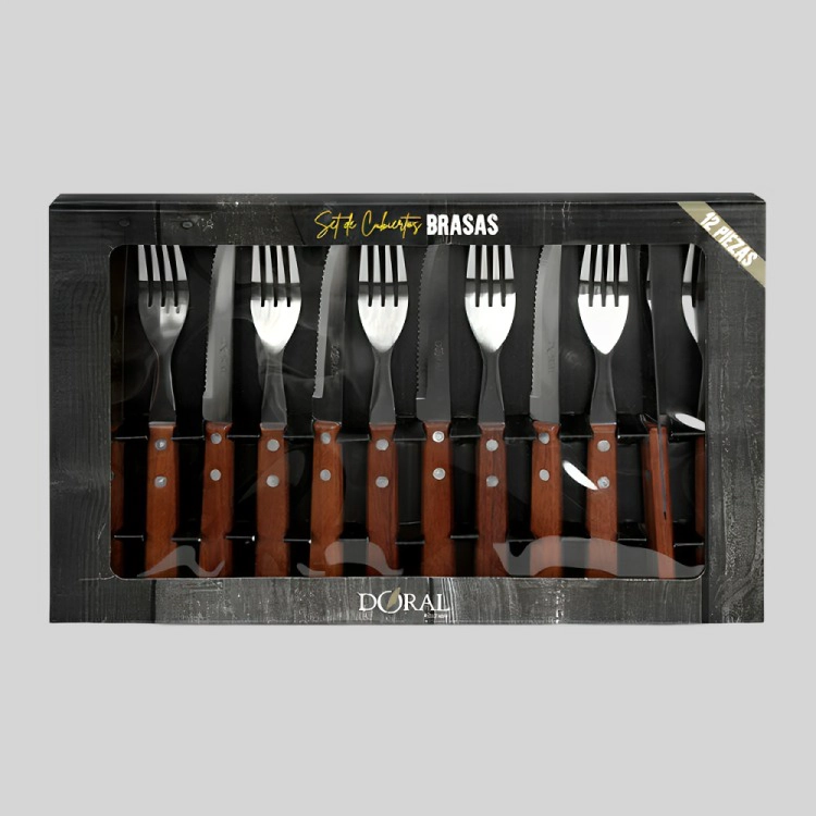 SET PARRILLERO BRASAS 12 PIEZAS  DORAL - 3