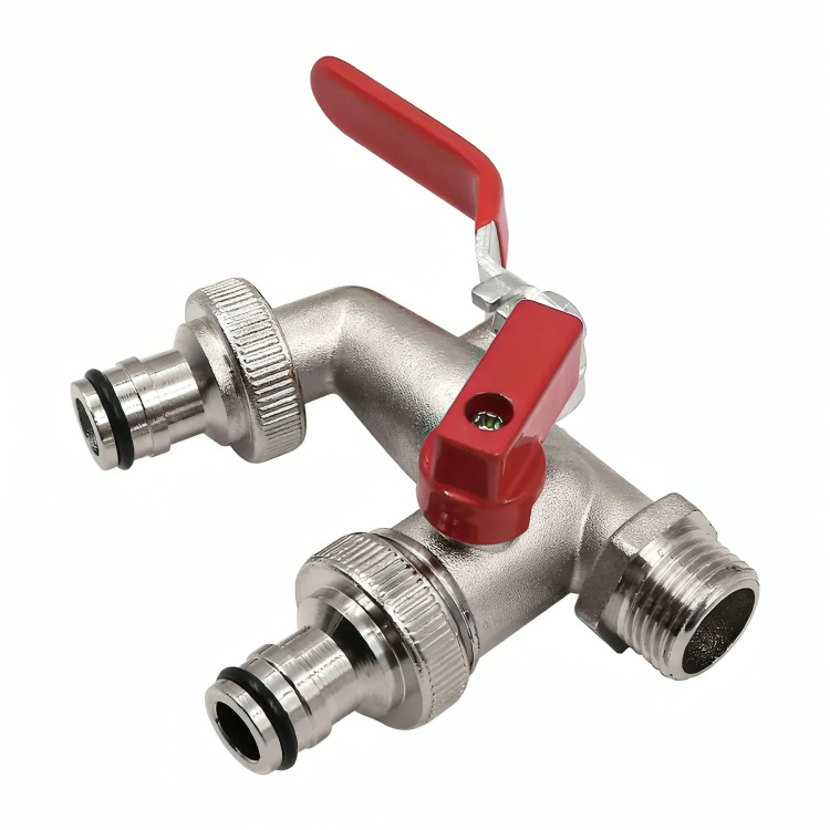 LLAVE DE JARDIN CON DOBLE SALIDA 1/2 GRIFO DE VALVULA - 3