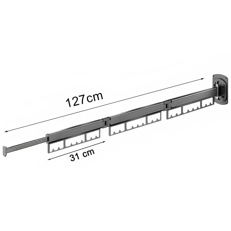 TENDEDERO PLEGABLE COLGADORES DE ROPA AJUSTABLE - 4