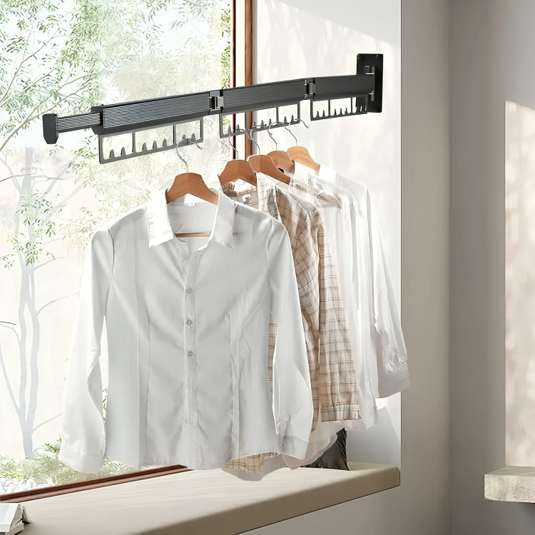 TENDEDERO PLEGABLE COLGADORES DE ROPA AJUSTABLE - 5