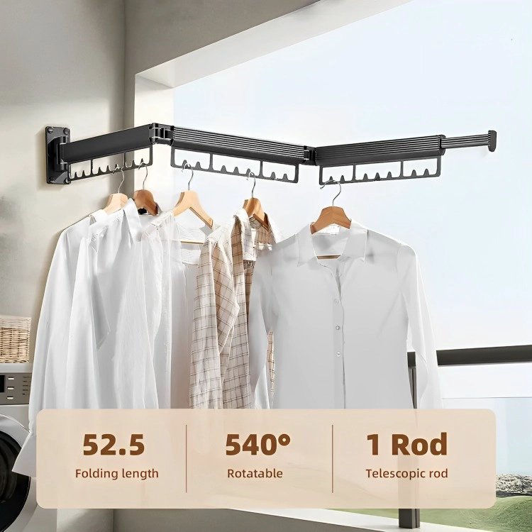 TENDEDERO PLEGABLE COLGADORES DE ROPA AJUSTABLE - 6