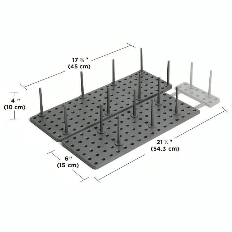 SET DE 2 ESTANTE AJUSTABLE DE DRENAJE COCINA TIPO DE CAJON - 3