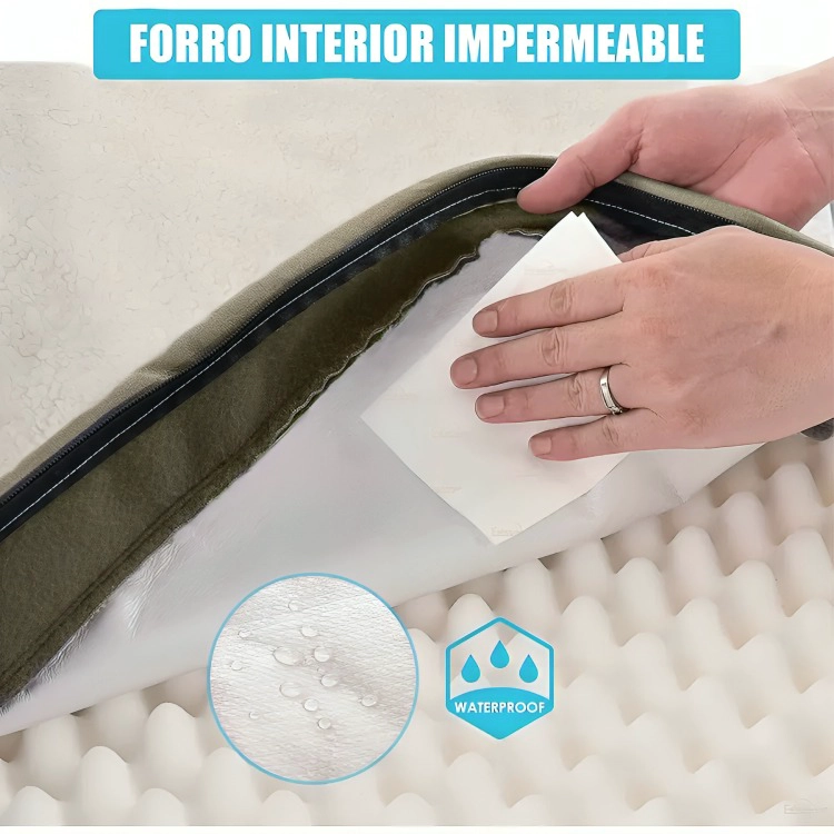 CAMA COLCHON ORTOPE DICA PARA MASCOTAS PERROS 77X51CM LAVABLE - 4