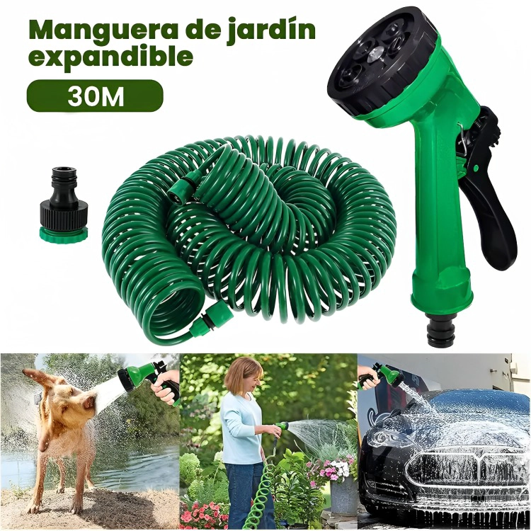 MANGUERA 30 MTS ESPIRAL EXPANDIBLE CASA JARDIN - 3