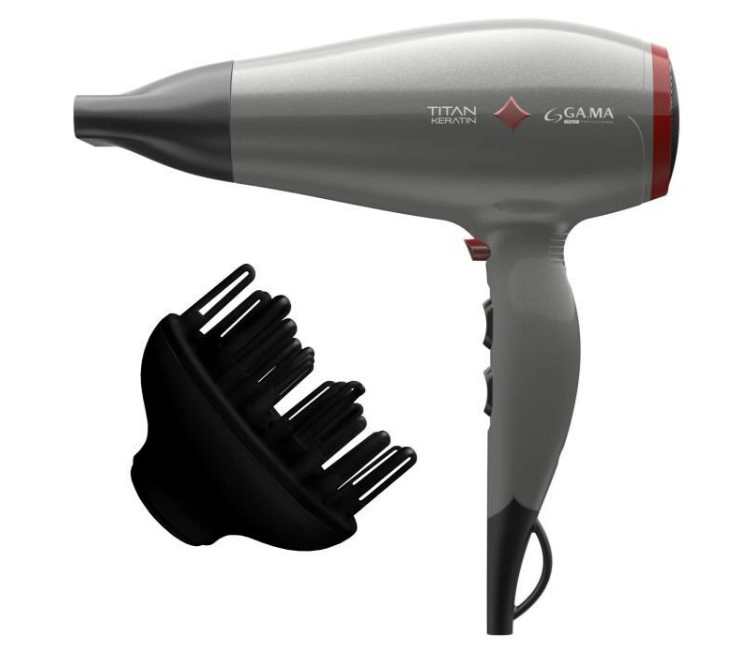SECADOR DE PELO TITAN KERATIN GRIS GAMA - 3