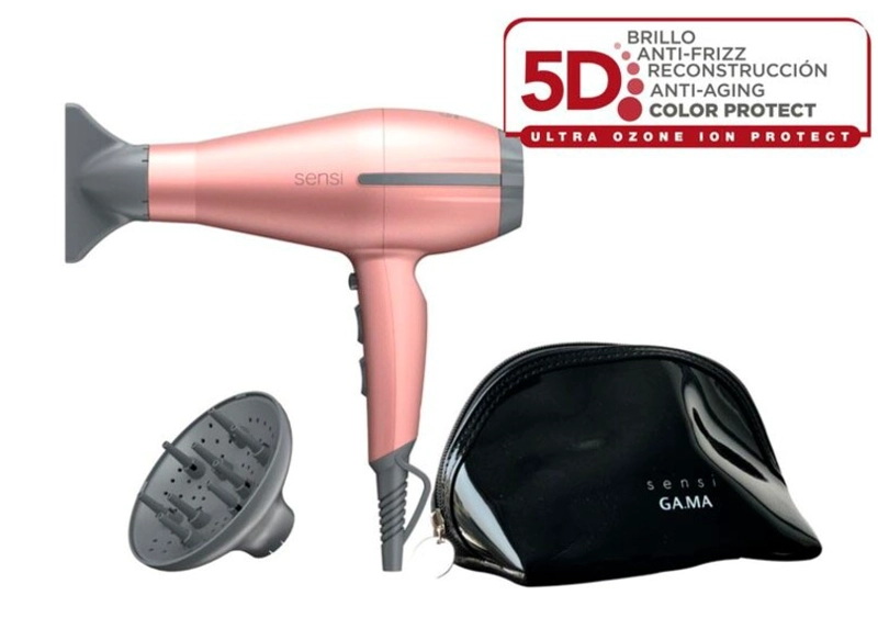 SECADOR DE CABELLO GAMA TEMPO 5D SENSI ROSE - 5