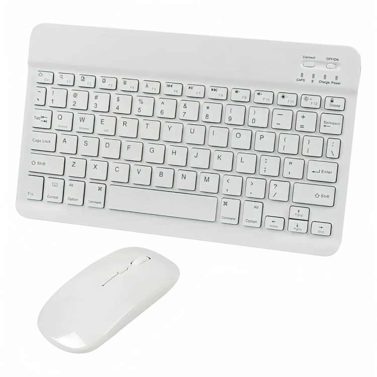 KIT TECLADO + MOUSE INALAMBRICO BLUETOOTH BLANCO - 2