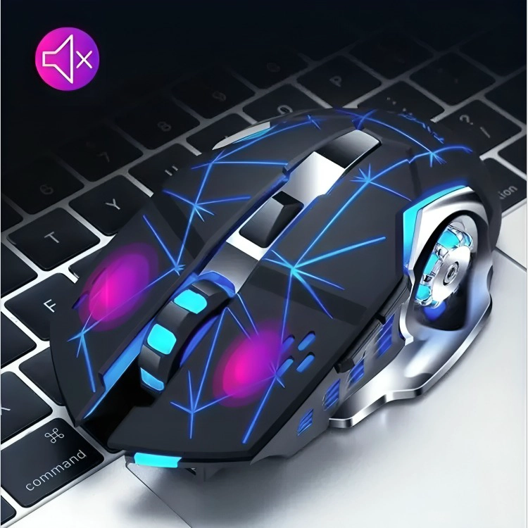 MOUSE GAMER INALAMBRICO RECARGABLE ILUMINADO RGB - 2