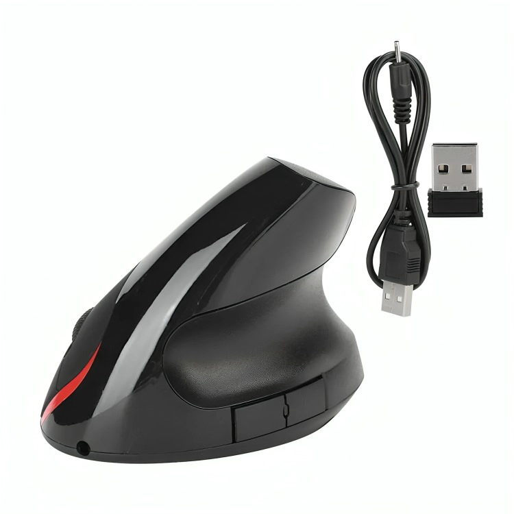 MOUSE OPTICO VERTICAL ERGONOMICO INALAMBRICO RF PC SMART TV - 3