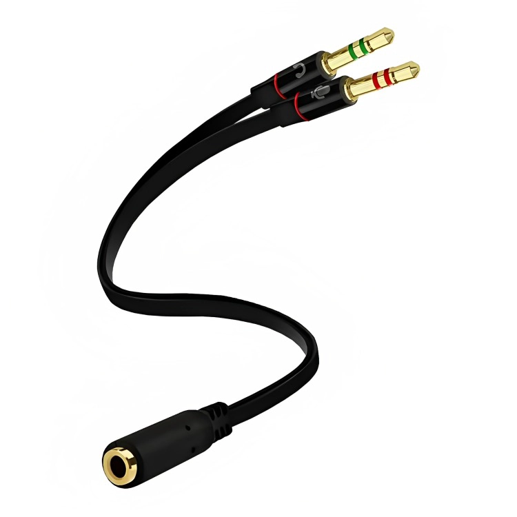 CABLE ADAPTADOR 3.5MM PARA AUDIFONOS CON MICROFONO - 2