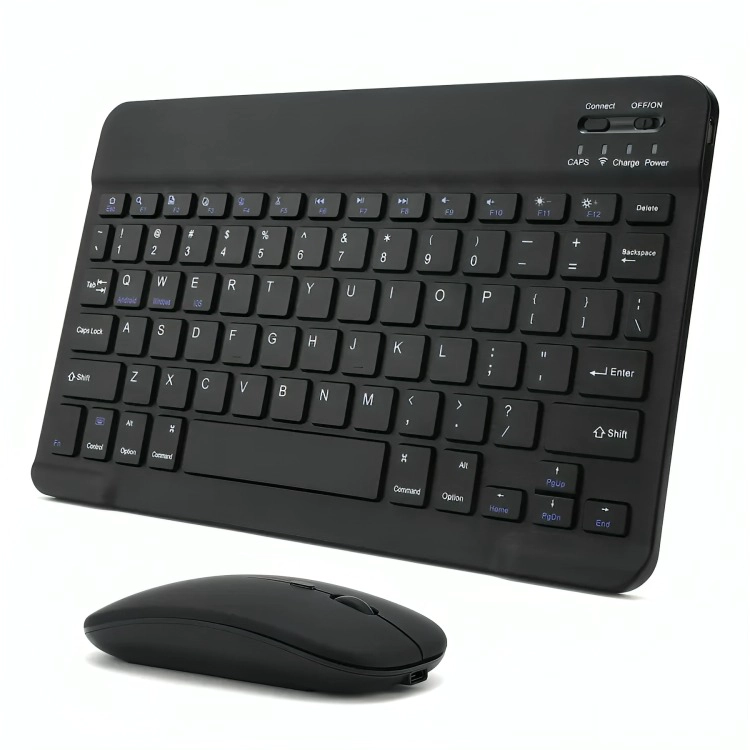 KIT TECLADO + MOUSE INALAMBRICO BLUETOOTH NEGRO - 1