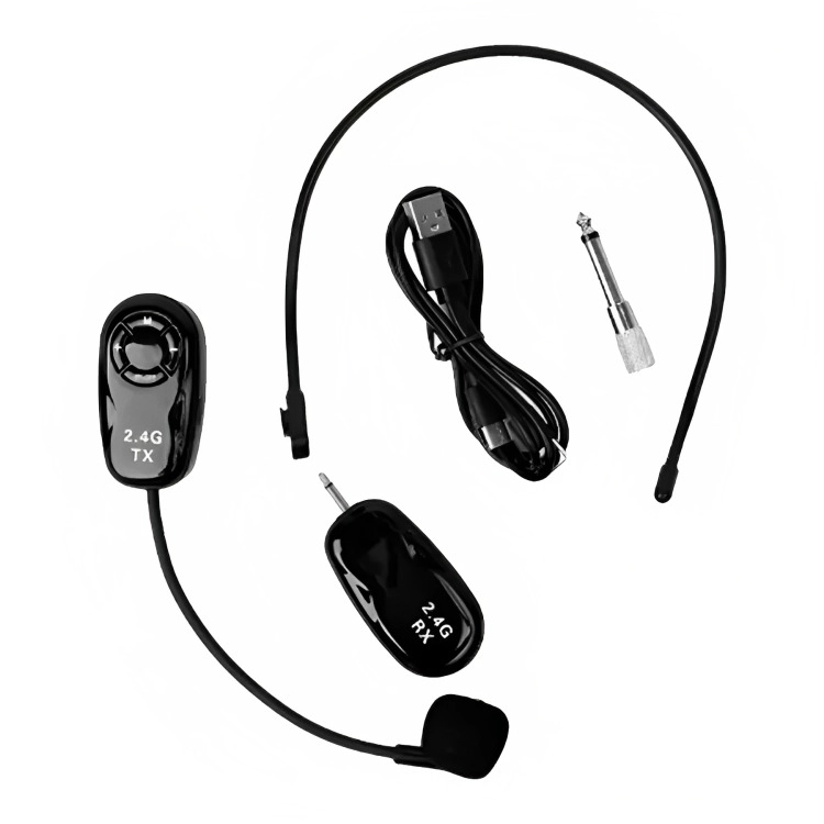 MICROFONO INALAMBRICO DE CINTILLO CON RECEPTOR 2.4G - 1