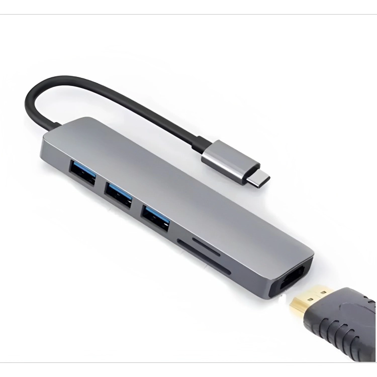 ADAPTADOR USB HUB HDMI TIPO C 3 X USB 3.0 6EN1 - 3