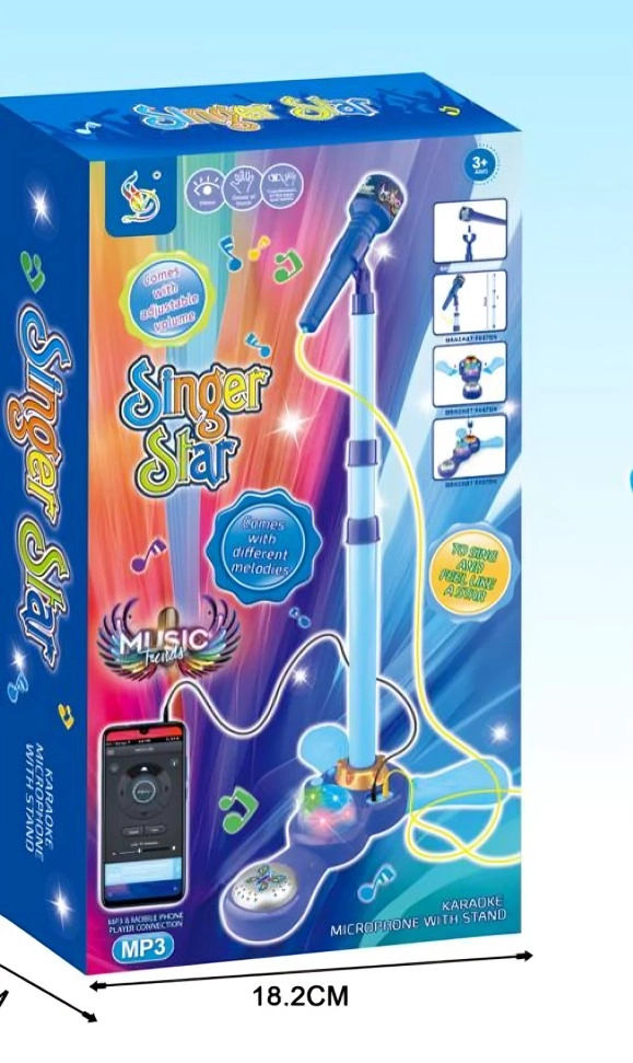 MICROFONO SIMPLE KARAOKE PARA NIÑOS - AZUL - 2