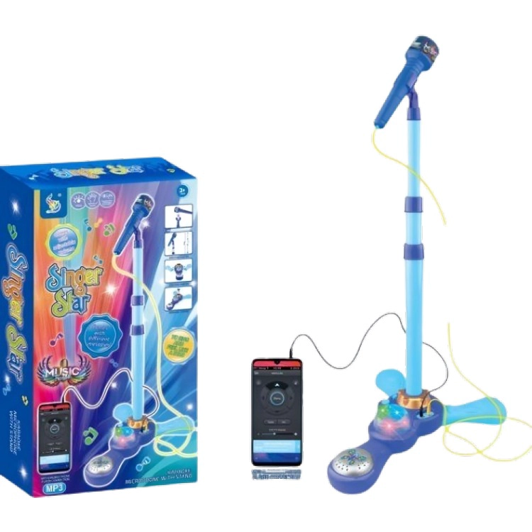 MICROFONO SIMPLE KARAOKE PARA NIÑOS - AZUL - 3