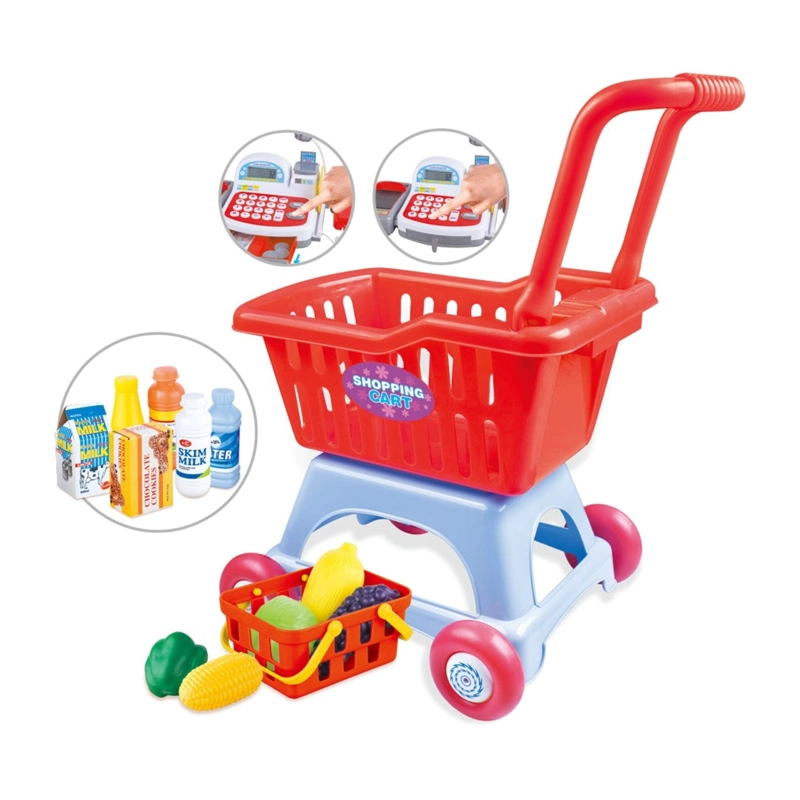 SET DE CAJA REGISTRADORA Y CARRO DE SUPERMERCADO GRANDE - 6