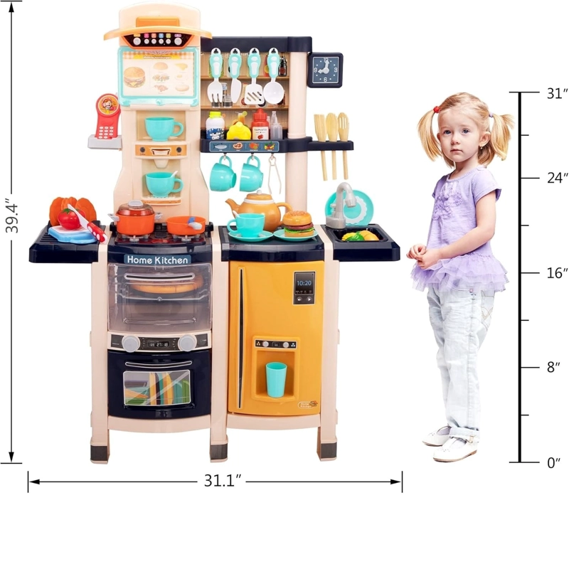 COCINA 100 CM AZUL CON 66 PCS - 2