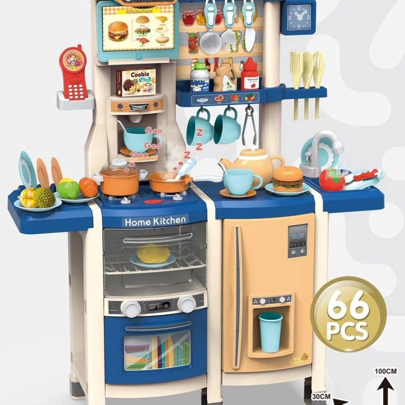 COCINA 100 CM AZUL CON 66 PCS - 4