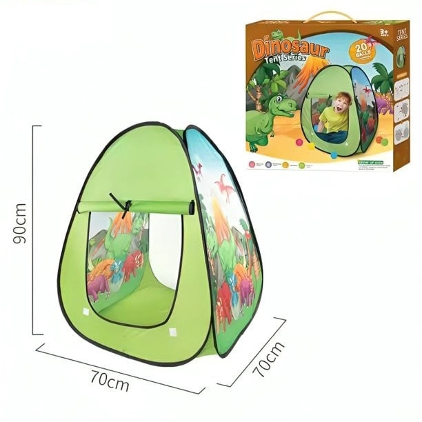 CARPA DE DINOSAURIO PARA NIÑO CON 20 PELOTAS DE COLORES - 2