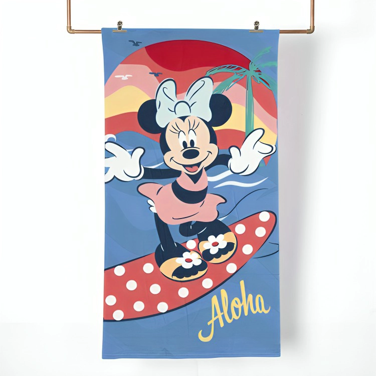 TOALLA DE PLAYA 70×140 CM + BOLSO /MINNIE ALOHA – MASHINI - 3