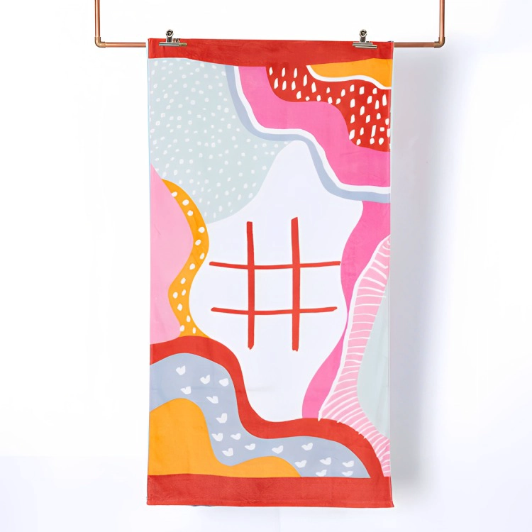 TOALLA DE PLAYA + JUEGO 70×150 CM. /  GATO ROSADO – MASHINI - 3