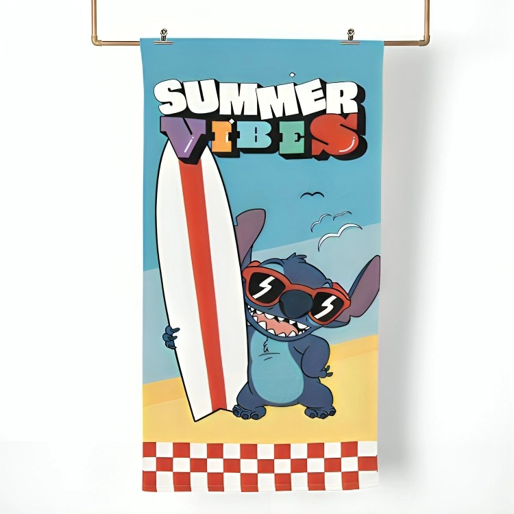 TOALLA DE PLAYA 70×140 CM + BOLSO / STITCH SURF – MASHINI - 3