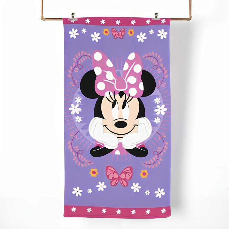 TOALLA DE PLAYA 70×140 CM + BOLSO /MINNIE PAJARO – MASHINI - 2