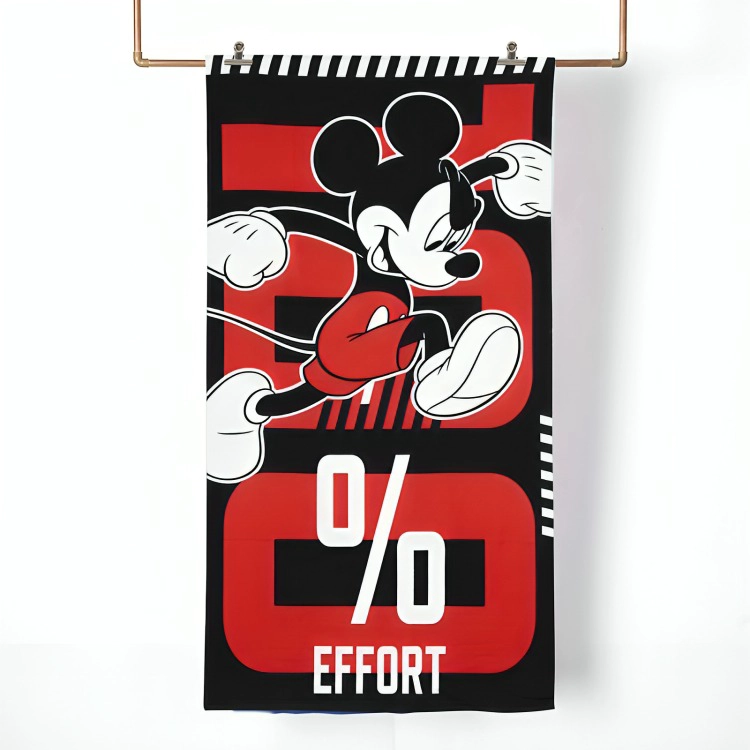 TOALLA DE PLAYA 70×140 CM + BOLSO /MICKEY EFFORT – MASHINI - 1