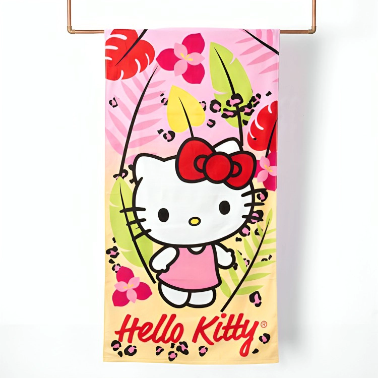 TOALLA DE PLAYA 70X140CM. / HELLO KITTY JUNGLE – MASHINI - 1