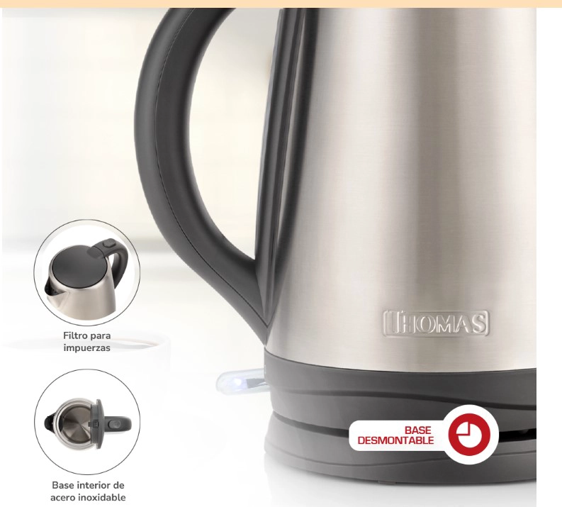 HERVIDOR ACERO INOXIDABLE 1,8 LTS TH-5408I THOMAS - 4