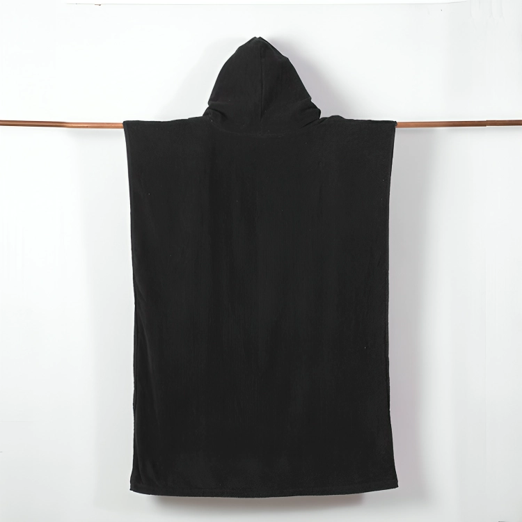 PONCHO DE PLAYA 70×100 CM./ NEGRO – MASHINI - 1