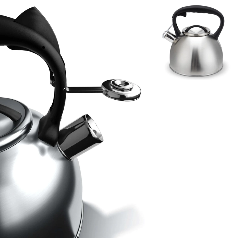 TETERA ACERO INOXIDABLE CON MANGO 3 LITROS PLATEADA SELENE WENS - 1