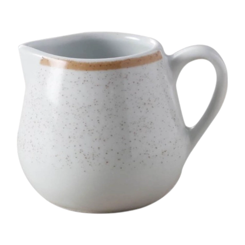 CREMERA DE PORCELANA CON ASA  ARTISAN BEIGE CORONA - 2