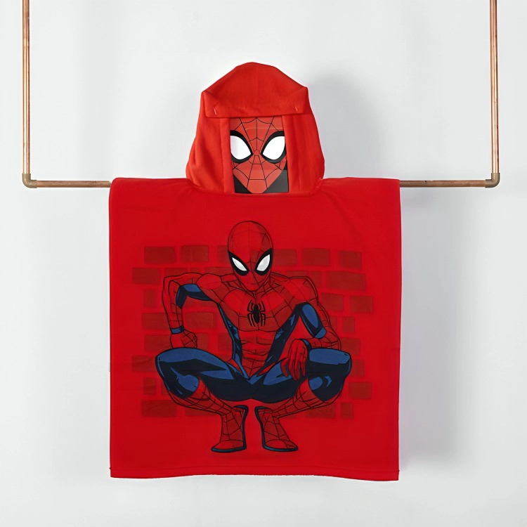TOALLA DE PLAYA CON CAPUCHA SPIDERMAN SUPER - 2